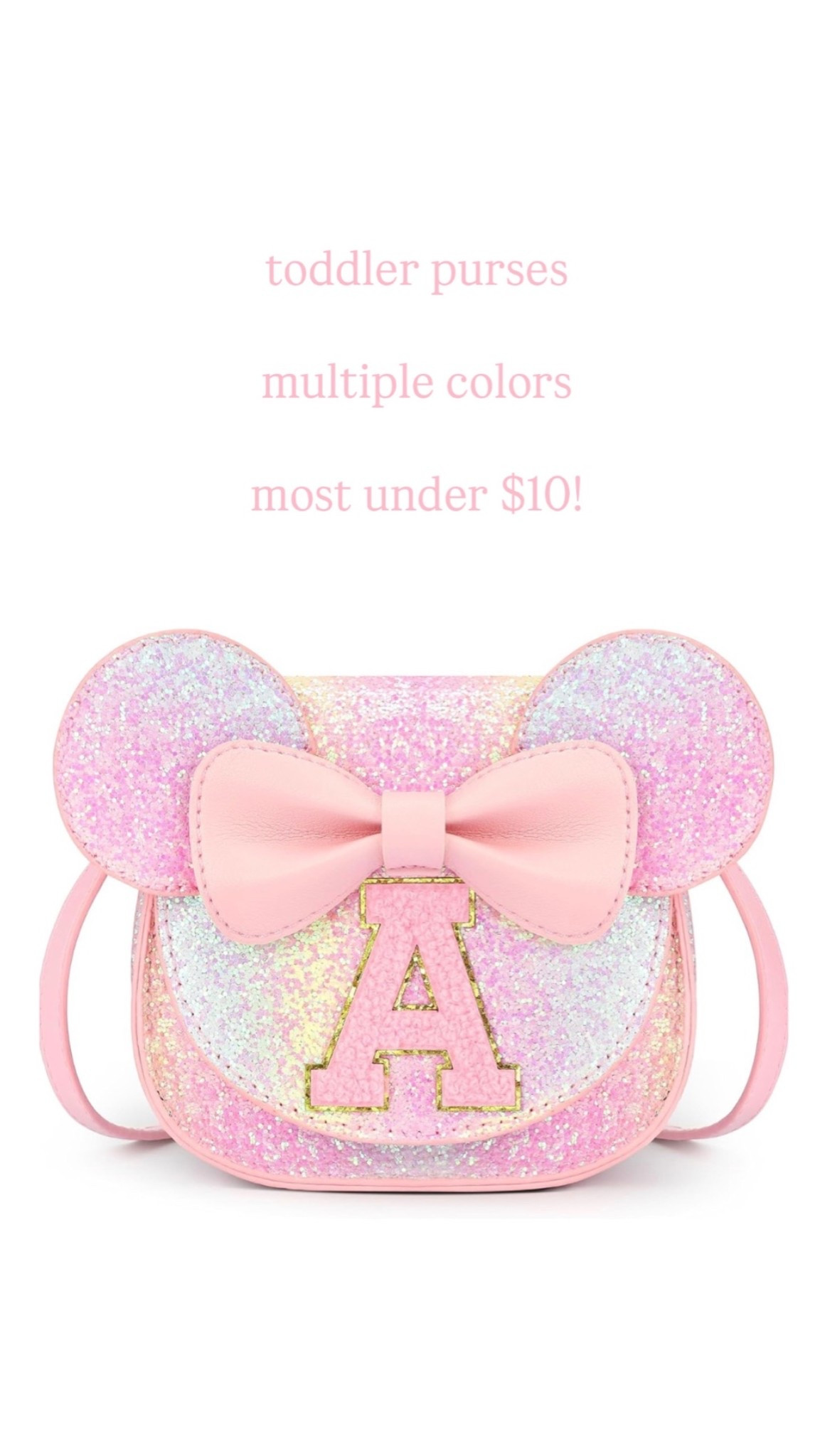 Toddler Minnie Mouse initial purses —as low as $7!

Disney, toddler girl style, prime day, prime deals

#LTKSaleAlert #LTKKids #LTKBaby