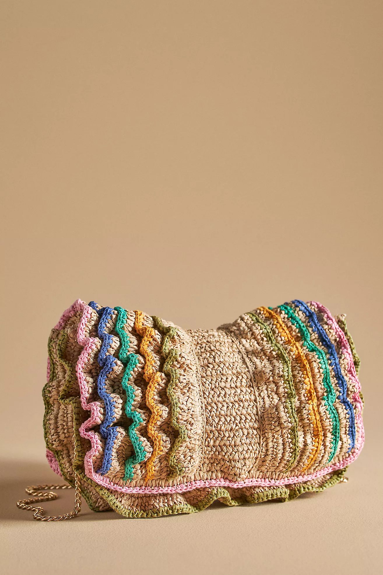 Multicolor Ruffle Clutch | Anthropologie (US)