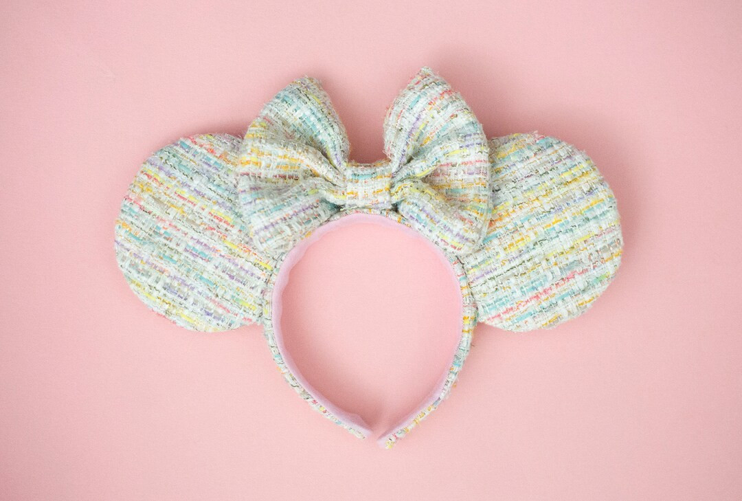 Rainbow Tweed Ears, Mickey Ears, Minnie Ears, Mouse Ears, Sequin Ears, Disney Ears | Etsy (US)