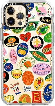 CASETiFY Impact Case for iPhone 12/12 Pro - Fruit Stickers - Clear Frost | Amazon (US)