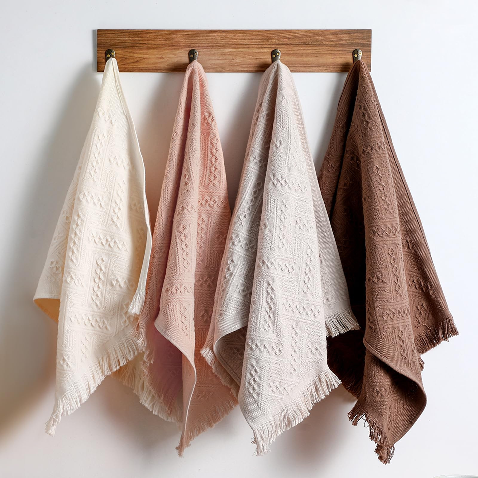 4 Pack Boho Bathroom Hand Towel 14 x 30 Inch 100% Turkish Cotton Decorative Boho Kitchen Hand Tow... | Amazon (US)