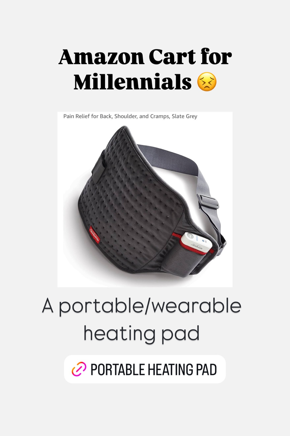 Portable back heating pad

#LTKFindsUnder100 #LTKFamily #LTKOver40