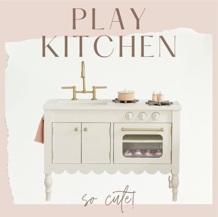This scalloped play kitchen is the stinking cutest!! So perfect for Christmas or a birthday! #gift #christmas #birthday #kids #toddler #littlegirl #playroom #mom

#LTKhome #LTKkids #LTKSeasonal