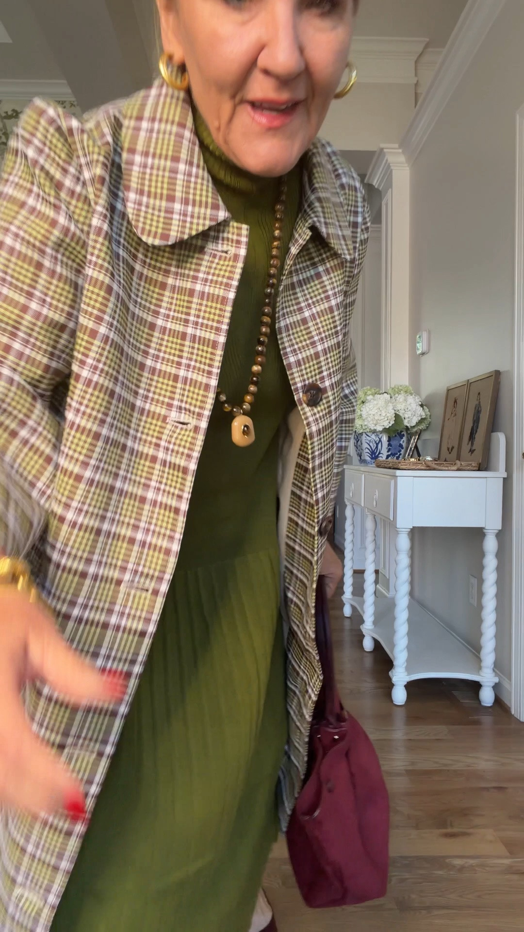 Trench coat on sale! 

Green dress I sized up to a large for a loose fit. You decide! 
Quince has some beautiful cotton and cotton cashmere sweater dresses in olive. Also, I will link those.
Plaid trenchcoat size medium
Plaid blazer size 8 petite
Denim jacket, size medium
20% off Allie & Bess with code NANETTE20

#LTKOver40 #LTKSeasonal #LTKootd

#LTKPetite

#LTKSaleAlert
