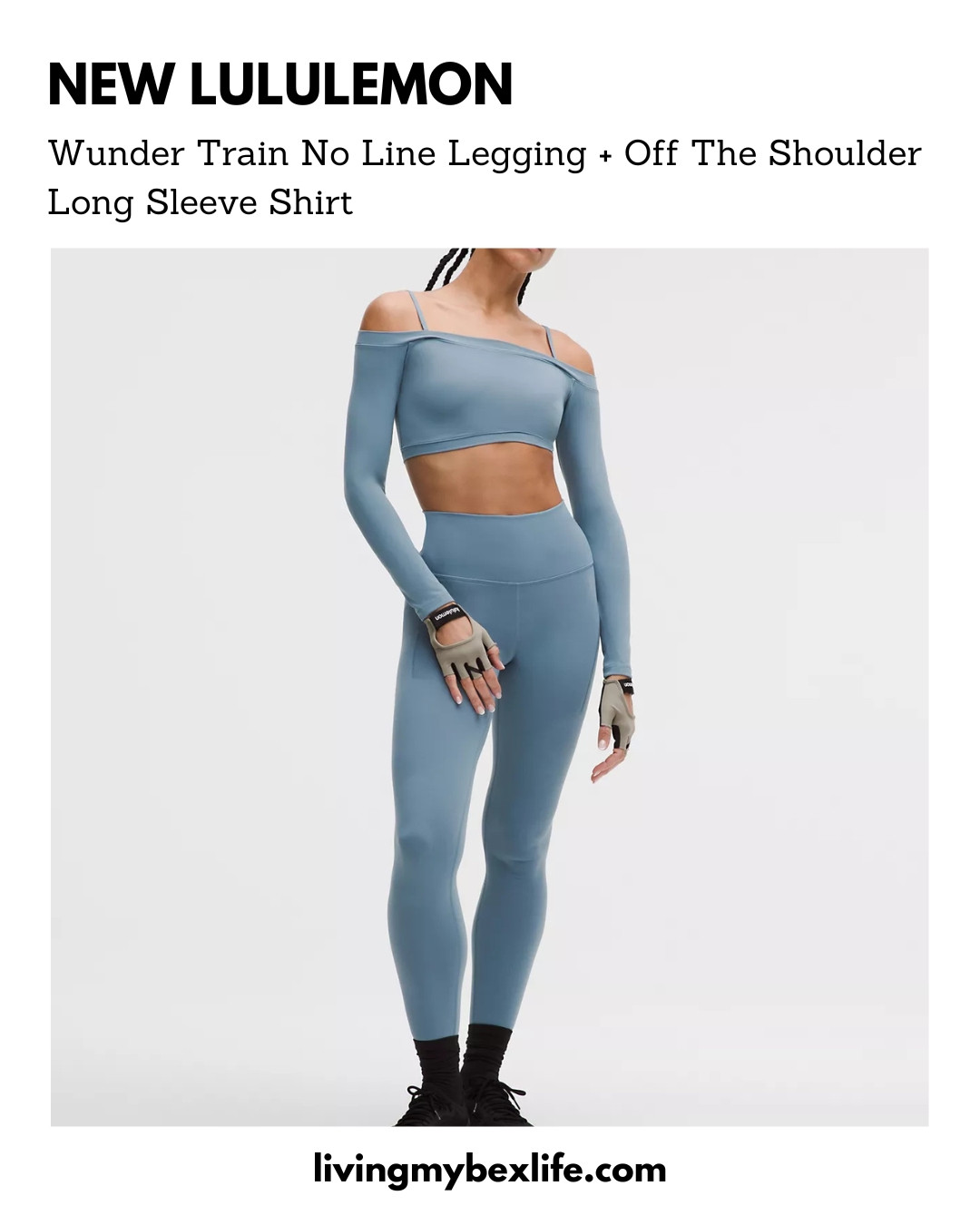 New lululemon: Wunder Train Off-Shoulder Long-Sleeve Shirt and Wunder Train No Line High-Rise Tight (in 25" and 28") in Steel Blue 

 #LTKActive #LTKMidsize #LTKTravel