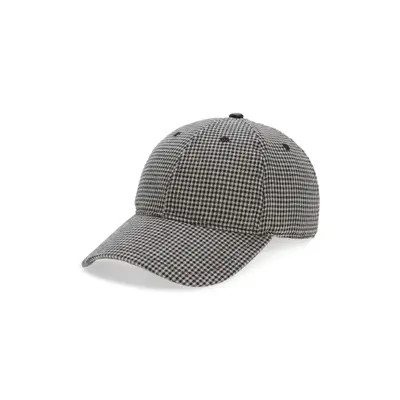 rag & bone Harlow Gingham Baseball Cap in Black Gingham at Nordstrom | Nordstrom