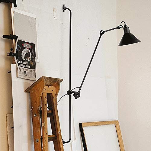 SUSUO 24" Long Black Swing Arm Wall Sconce,360 Degree Rotatable Plug-in Sconces Wall Lighting for Be | Amazon (US)