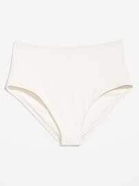 High-Waisted Textured Bikini Swim Bottoms | Old Navy (US)