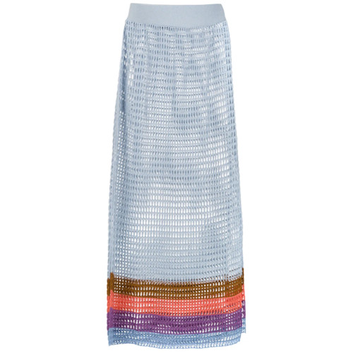 Cecilia Prado Saia midi 'Bruna' de tricô - Azul | FarFetch BR