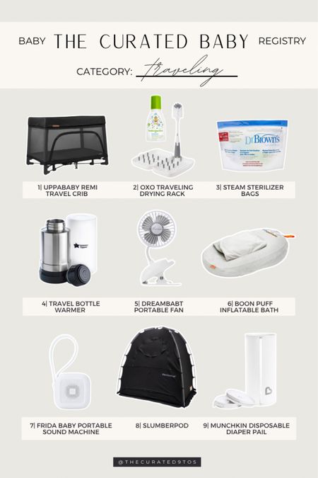 The Curated Baby Registry | 9 Must Have Items by Category | Traveling

Baby registry, baby gifts, baby must haves, baby travel, newborn travel must haves, pack n play, Uppababy remi travel crib, Oxo tot bottle traveling drying rack, steam sterilizer bags, on the go sterilizer, travel bottle warmer, stroller fan, boon puff inflatable bath, Frida baby sound machine and shusher,  slomberpod, munchkin disposable diaper pail, travel must haves

#LTKtravel #LTKfamily #LTKbaby