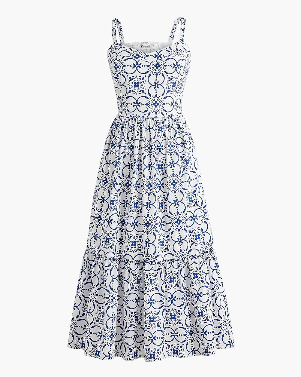 Poplin corset midi dress | J.Crew Factory