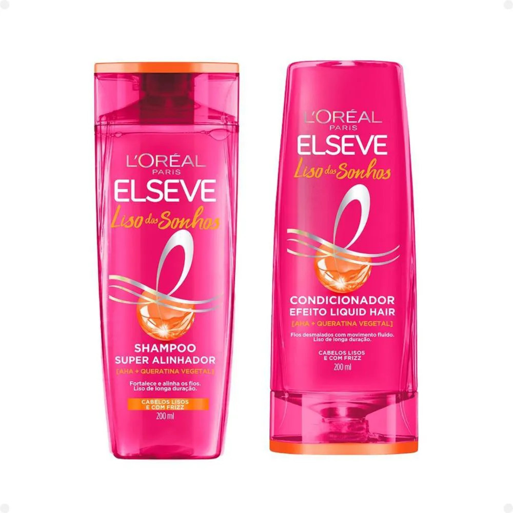 Kit Elseve Liso Dos Sonhos: Shampoo E Condicionador 200Ml | DrogaRaia (BR)
