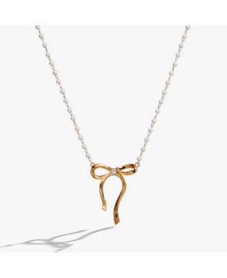 Bow Pearl Coquette Necklace | Macy's