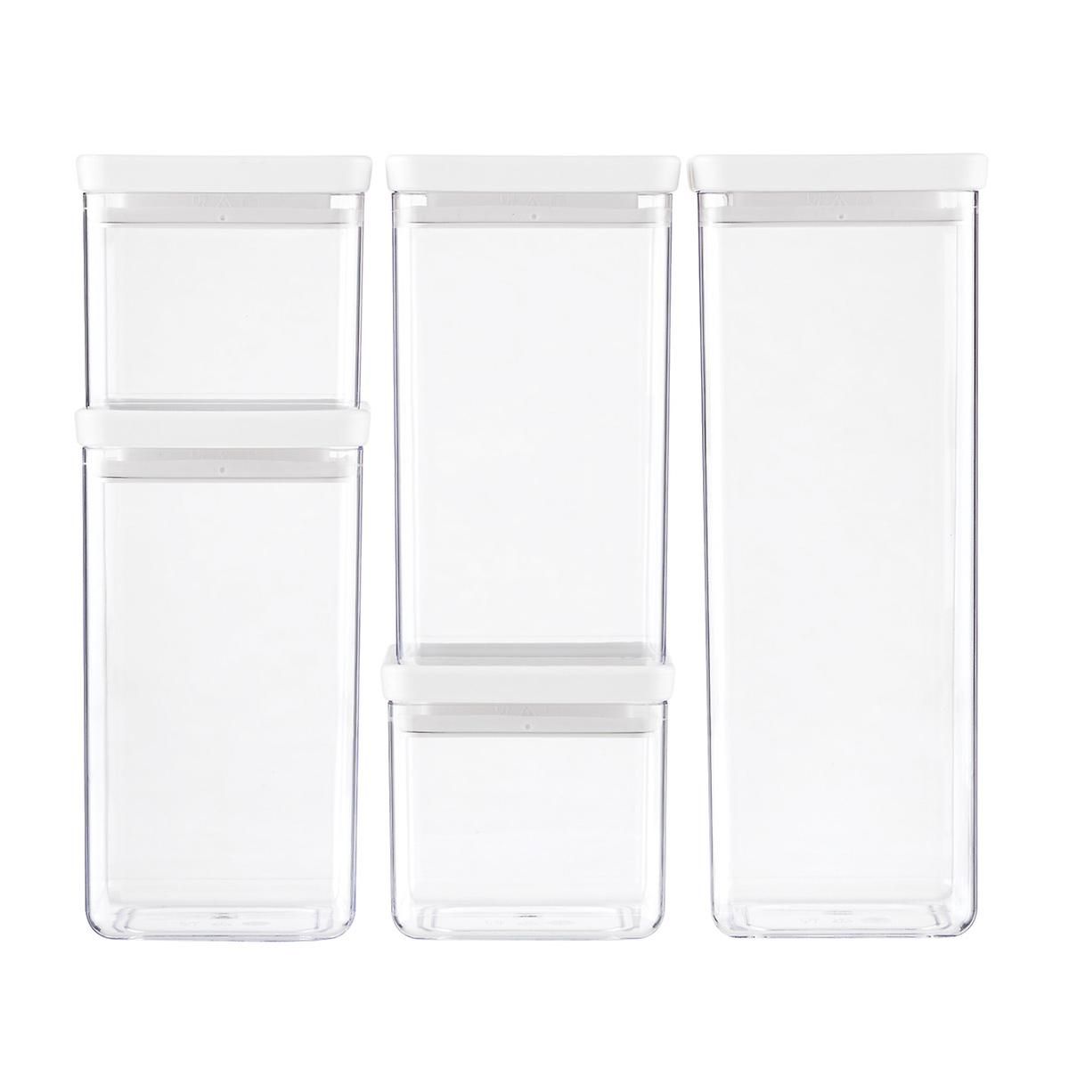 5-Piece White Modular Canister Set | The Container Store