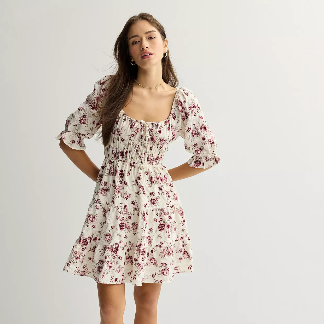 Juniors' Liberty Love 3/4 Sleeve Skater Dress | Kohl's