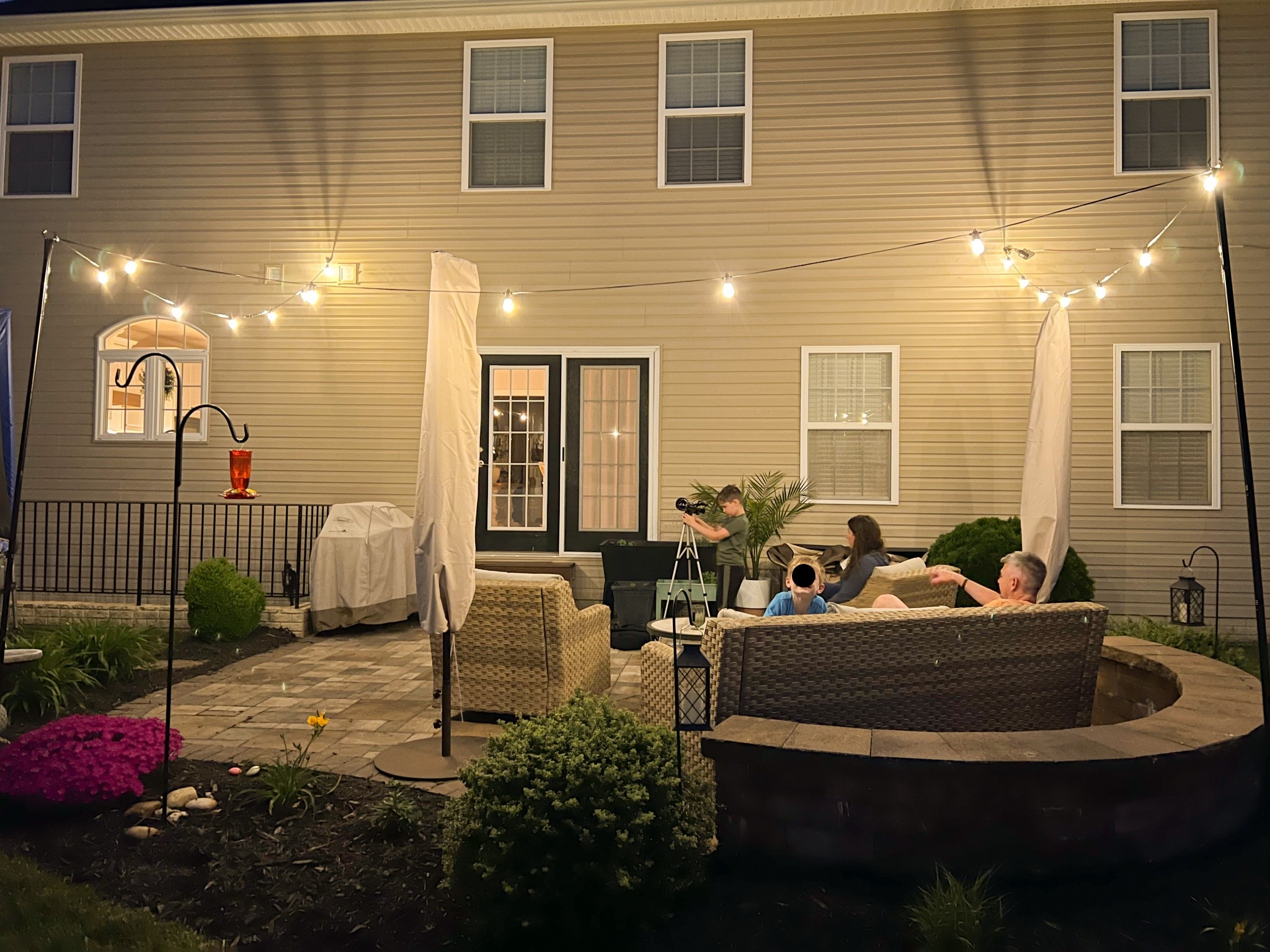 Patio string lights 
Patio string light pole kit 
Patio makeover 
Outdoor decor 

#LTKFindsUnder100 #LTKHome #LTKSeasonal
