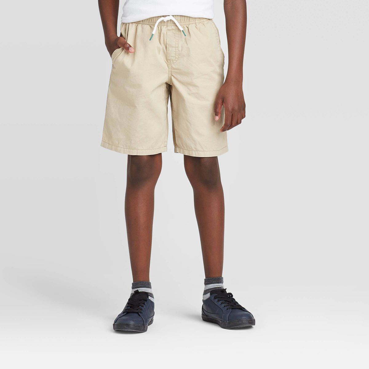 Boys' Playwear 'At the Knee' Pull-On Shorts - Cat & Jack™ Light Khaki M | Target