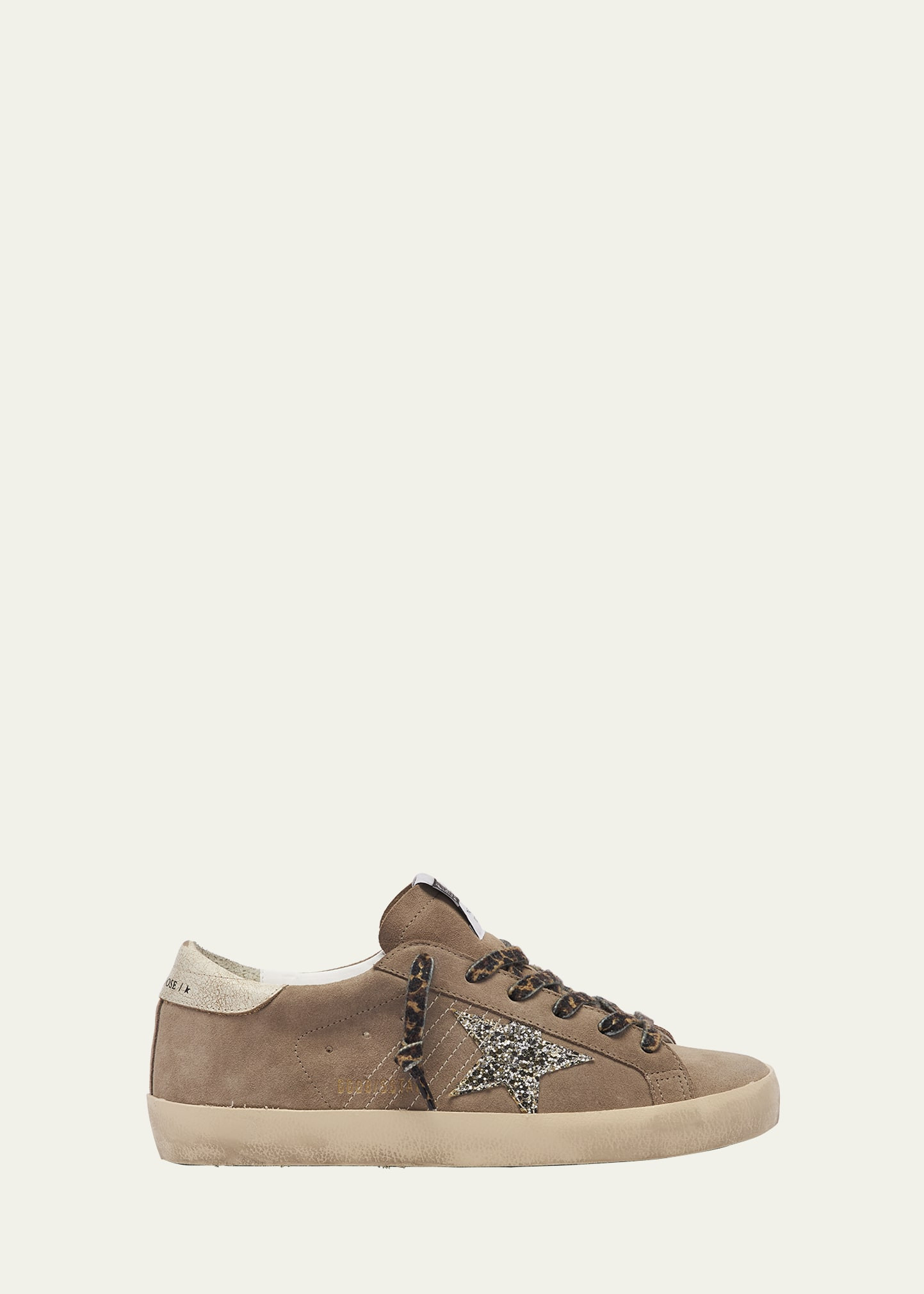 Golden Goose Superstar Suede Glitter Low-Top Sneakers | Bergdorf Goodman