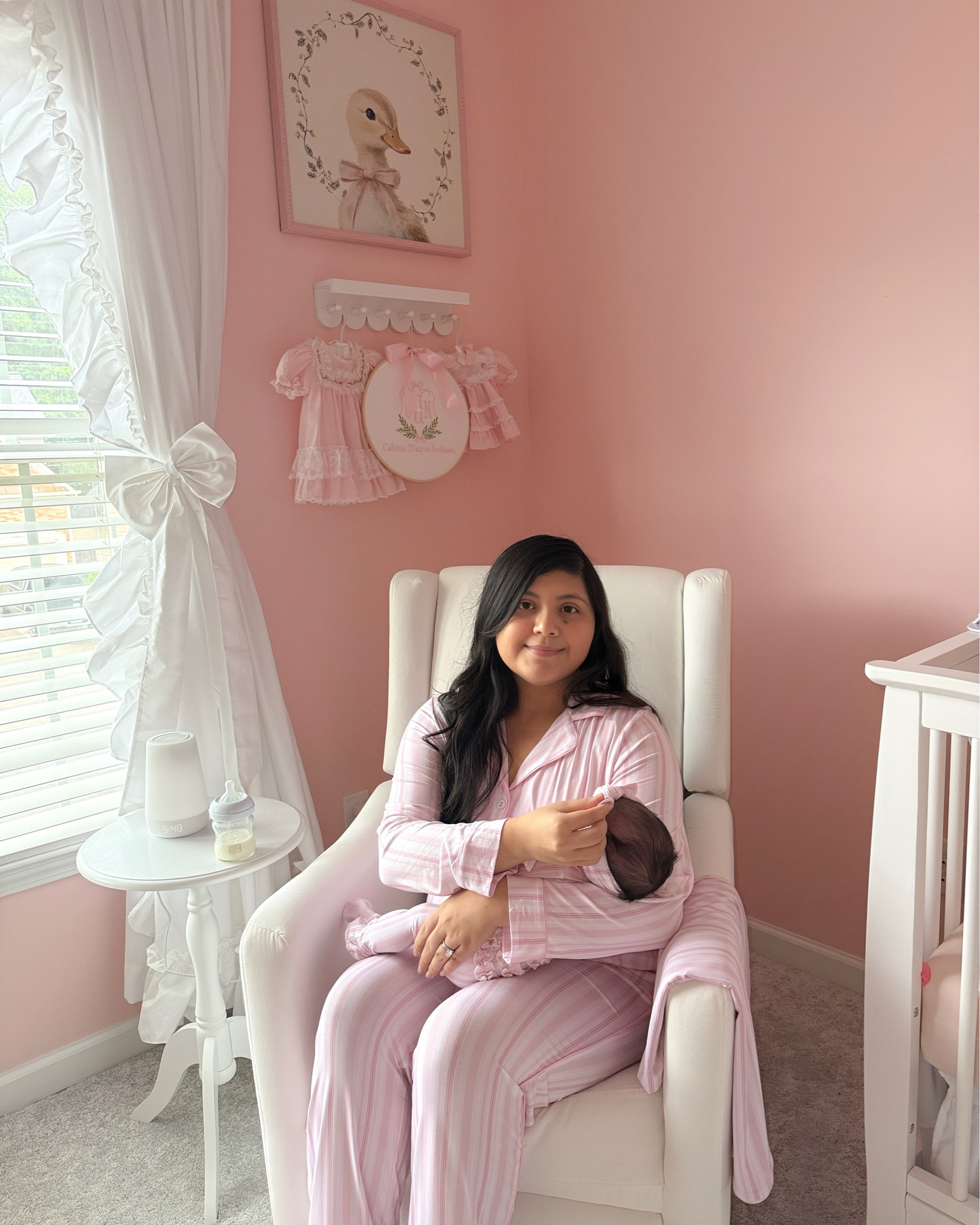 When we’re not in our pink dresses we’re in matching pink pjs 🩷 thanks to @poshpeanut 
Use my link to save 15% and match with your mini https://poshpeanut.com/VALERIE

#poshpeanut #poshpeanutambassador #mommyandme #nursery #pink