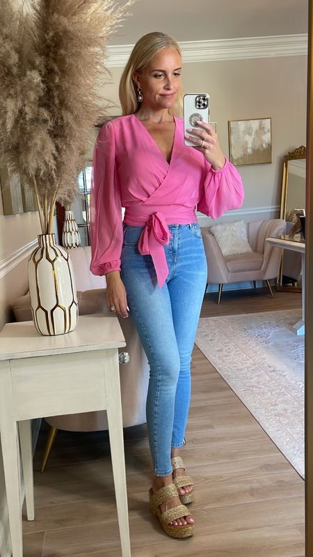 This is literally the most beautiful top I have bought in a long time. Absolutely in love with this gorgeous shade of pink! And it's so flattering! If between sizes, size down. Currently on sale!  #barbie

#LTKFind #LTKstyletip #LTKsalealert