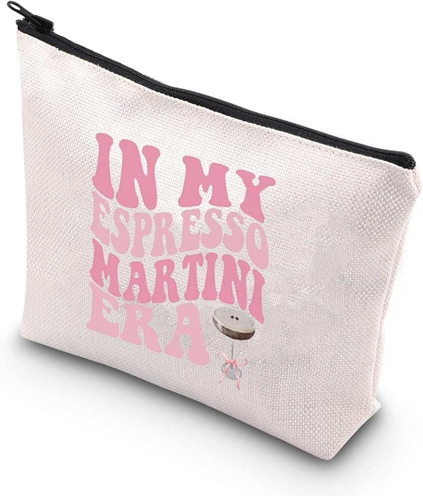 TSOTMO Tini Time Coquette Gift In My Espresso Martini Era Makeup Bag Espresso Martini Gift Cockta... | Amazon (US)