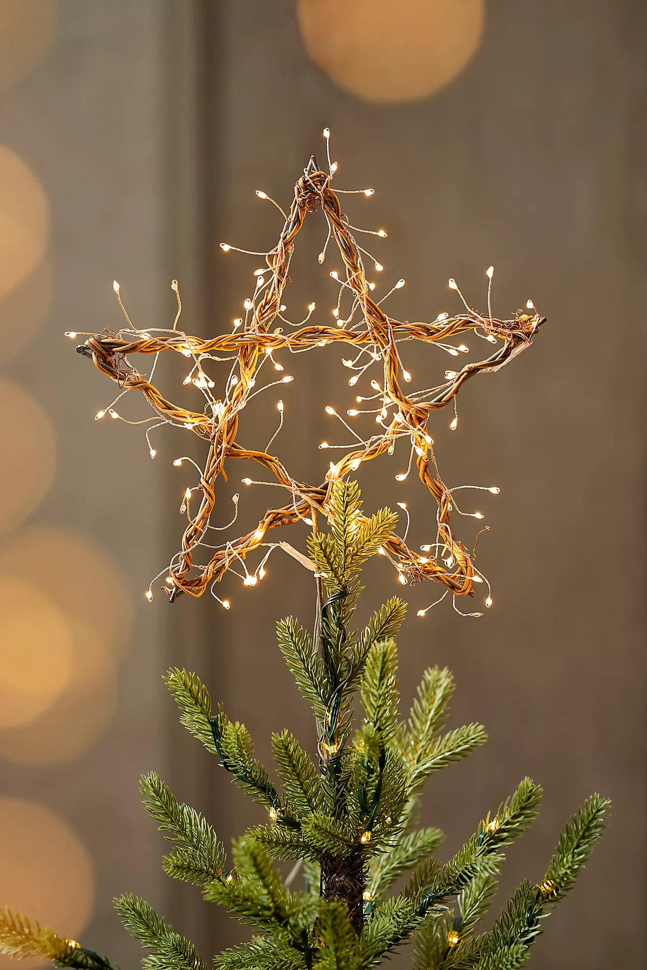 Twinkling Illuminated Vine Star Tree Topper | Anthropologie (US)