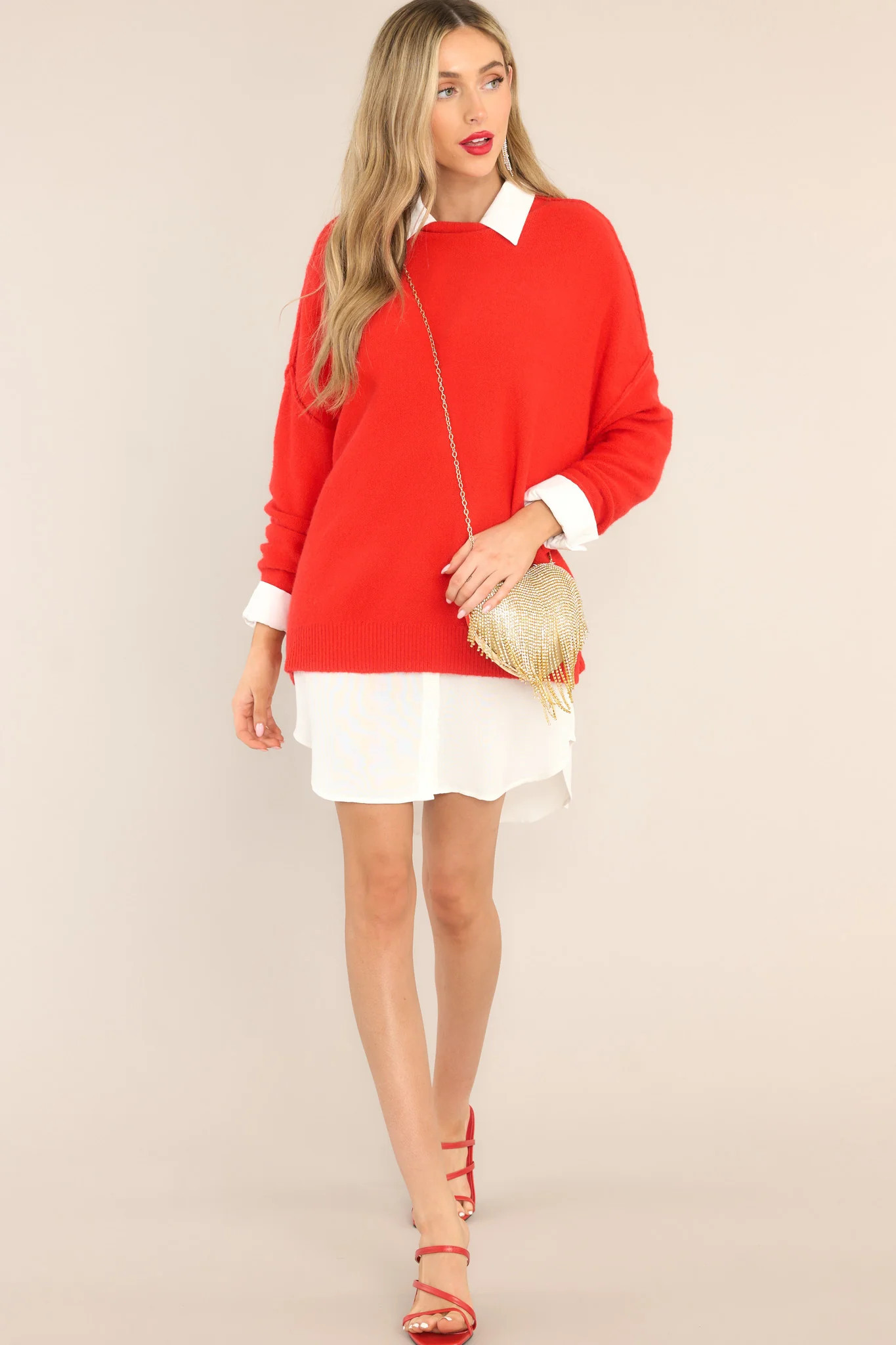 Full Heart Red Sweater | Red Dress 