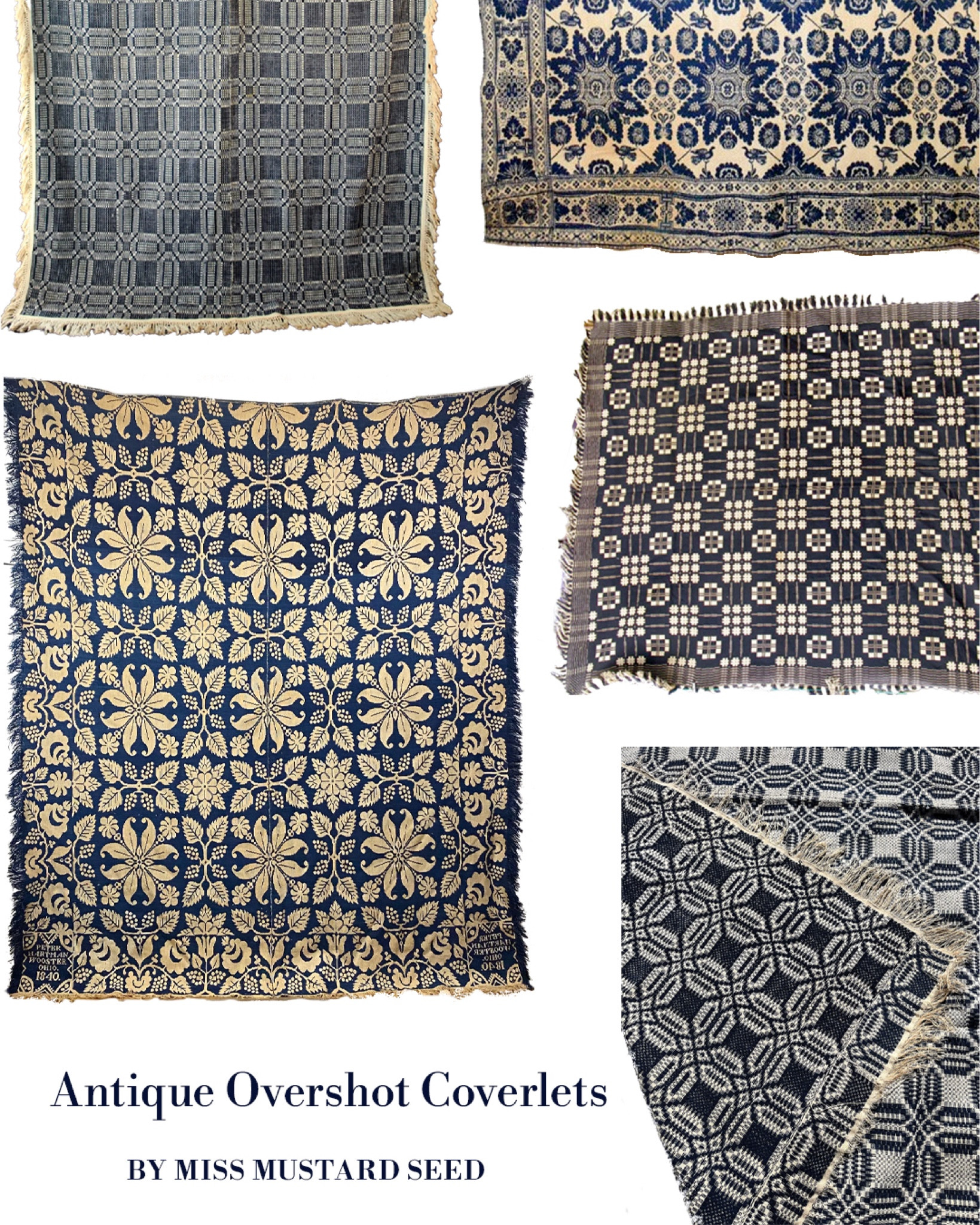 I've always liked having a quilt, coverlet, or throw folded over the back of sofas and chairs.  Not only does it add a bit of color and give me another place to display some of my favorite antique textiles, but it helps extend the life of the piece of furniture (or the slipcover between washings.)  The blanket on the back of our living room sofa is sadly not something that I can simply link to.  It's an antique overshot coverlet from the mid-1800s.  But, since you may have never heard of any overshot coverlets, let me tell you a bit about them, share some tips on where to buy them (and how much to pay), and give some ideas for using them in your home.

#LTKSeasonal #LTKbeauty