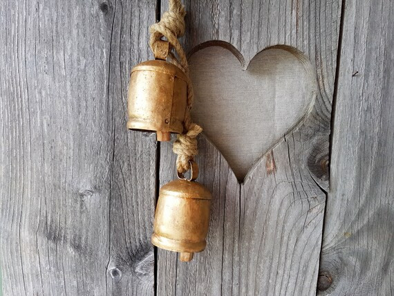 Set of 2 Large Mug shaped COW bells, Christmas wreath supplies, front door porch, garland DIY dec... | Etsy (US)