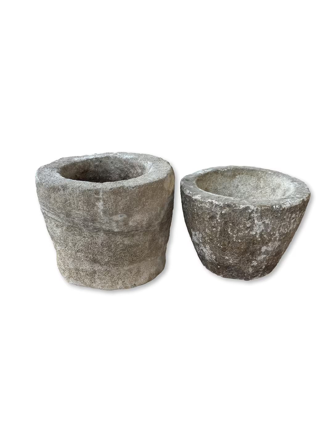 Round Rough Limestone Mortar Bowl Vintage Natural Home Decor Style 204 - Etsy | Etsy (US)