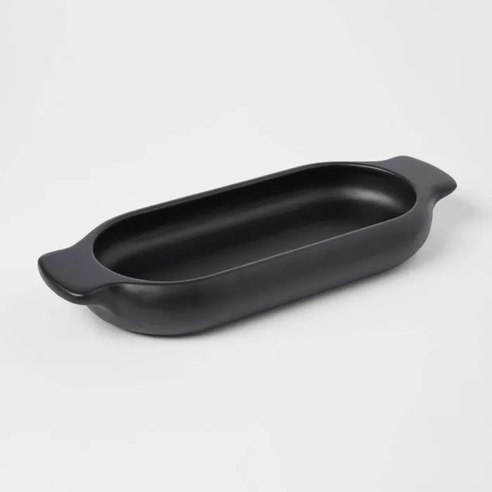60oz Acacia Modern Dough Bowl Black - Threshold™ | Target