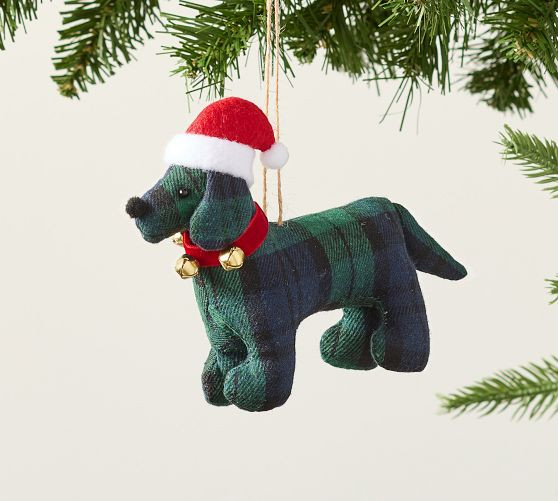 Plaid Dog Ornament | Pottery Barn (US)