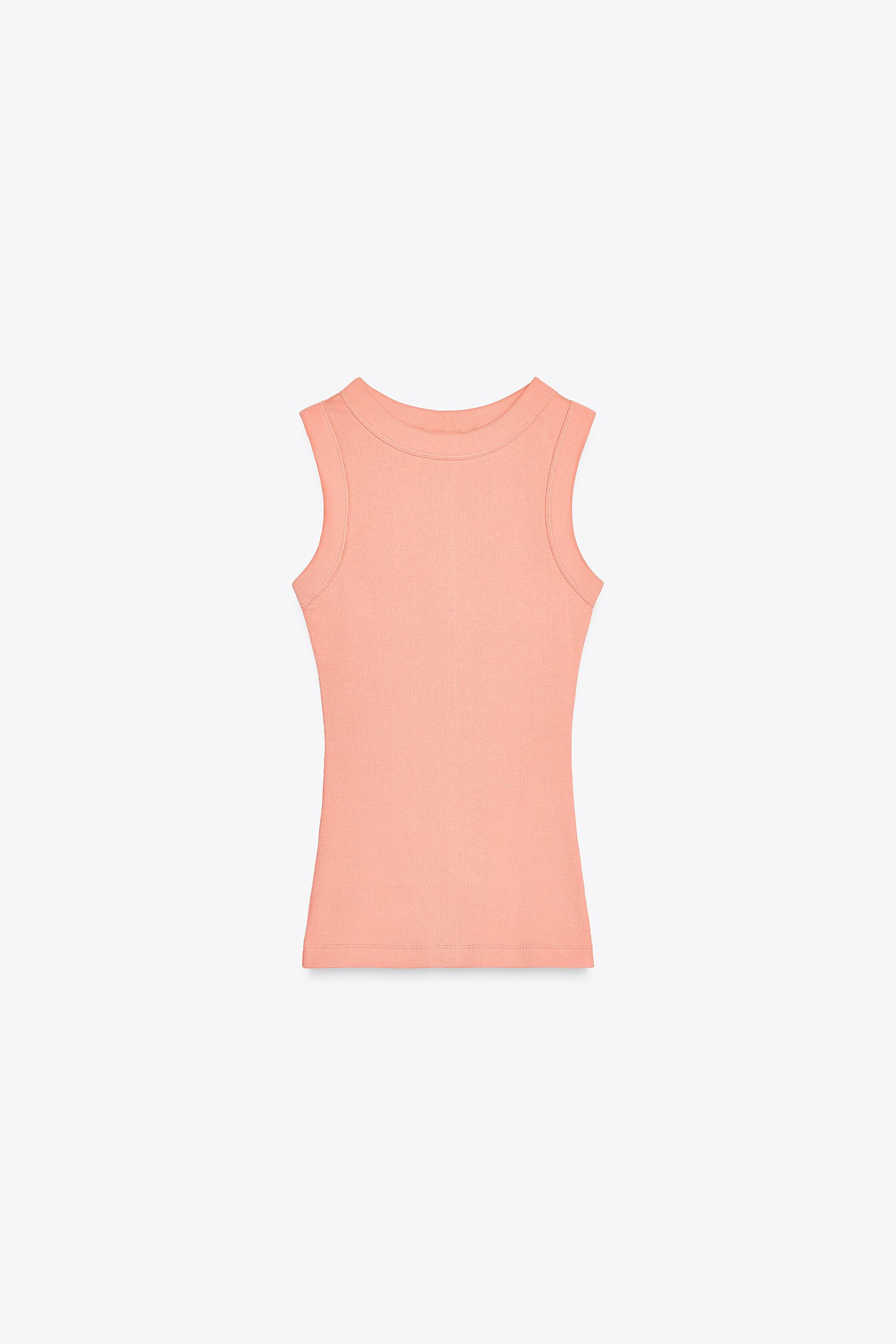 RIBBED SLEEVELESS T-SHIRT | Zara US