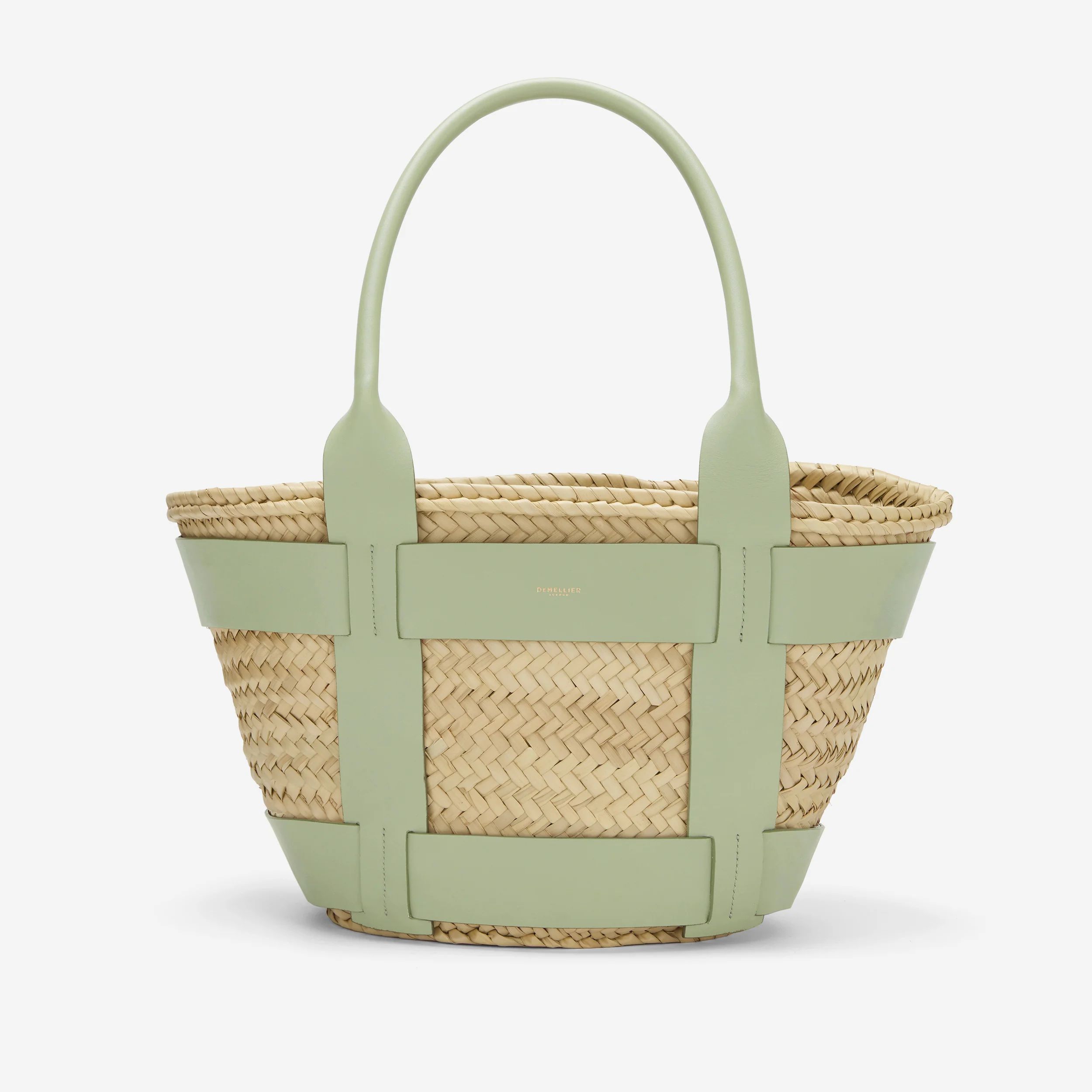 The Santorini | Natural Basket Khaki Smooth | DeMellier | DeMellier