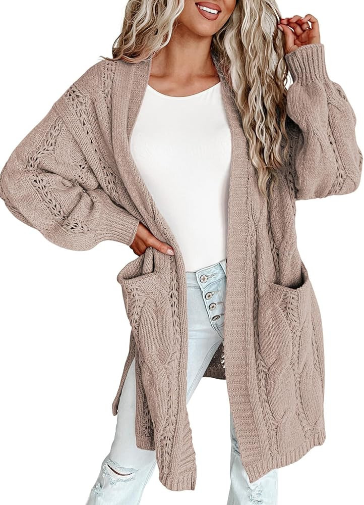 Dokotoo Women Long Cardigan Open Front Knit Sweater 2026 | Amazon (US)