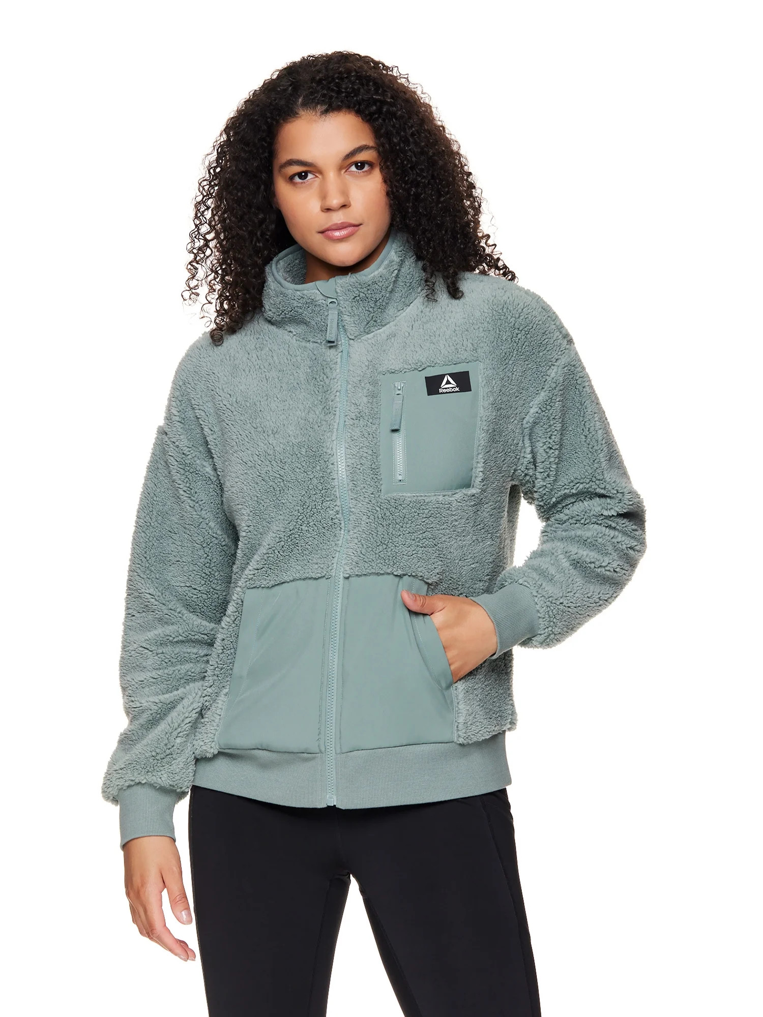 Reebok Women's Getaway Sherpa Jacket With Front Zipper Pocket | Walmart (US)