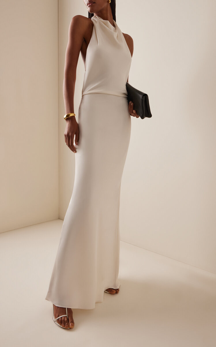 Reannon Draped Satin Gown | Moda Operandi (Global)