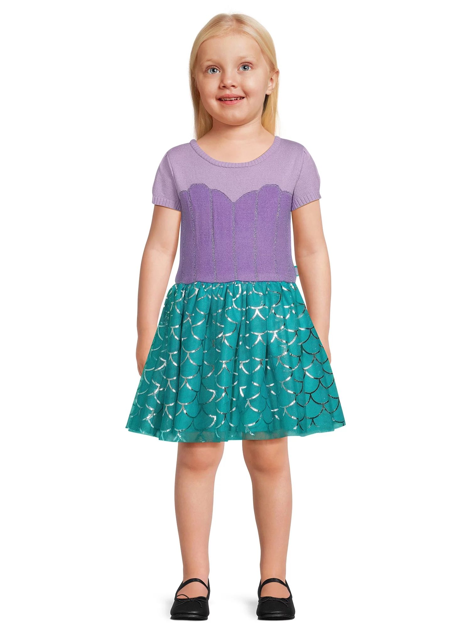 Disney Toddler Girls Little Mermaid Cosplay Dress, Sizes 12M-5T | Walmart (US)