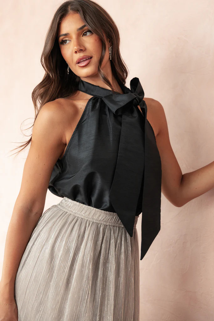 Faith Bow Top - Black | Petal & Pup (US)