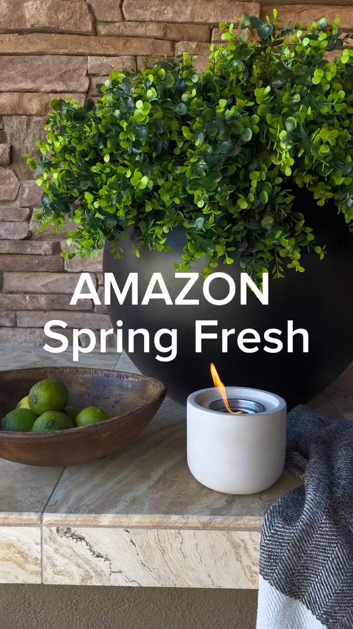 Here are a couple of outdoor items from Amazon I used to refresh my outdoor patio area for spring! Adding a couple of new pillow covers, a splash of green, along with this stunning black planter, made a world of difference! Simple and Easy.

#outdoorspace #outdoorlivingspaces #backyardinspo #porchdecor #finditstyleit #Easter2025 #amazonpartner @amazon @amazonhome #homedecor #founditonamazon

#LTKU #LTKStyleTip #LTKHome
