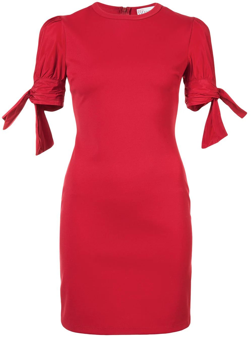 Red Valentino tied-sleeve mini dress | FarFetch Global