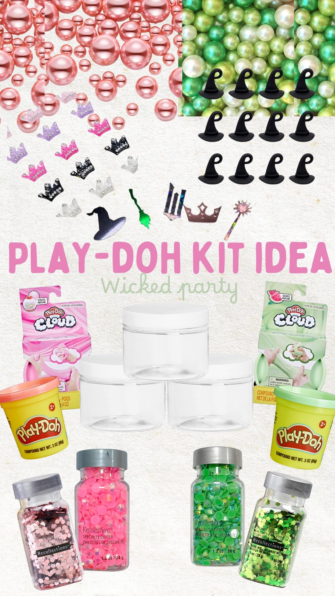 Wicked playdoh kit party favor 🫧💗👸🧙‍♀️💚

#LTKParties #LTKKids #LTKFamily