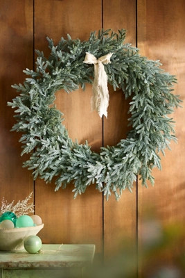 Faux Blue Spruce Wreath | Terrain