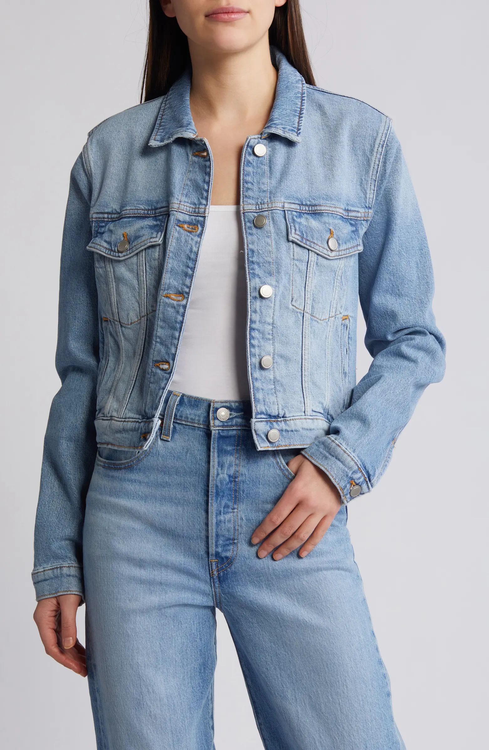 Good American Committed to Fit Denim Jacket | Nordstrom | Nordstrom