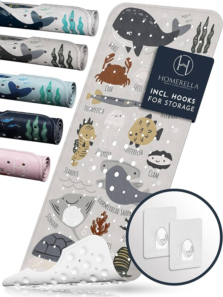 Homerella Non Slip Baby Bath Tub Mat Bath Tub Shower Mats for Kids and Adult | Amazon (US)