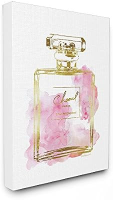 Stupell Industries Glam Perfume Bottle Gold Pink Stretched Canvas Wall Art, Proudly Made in USA | Amazon (US)