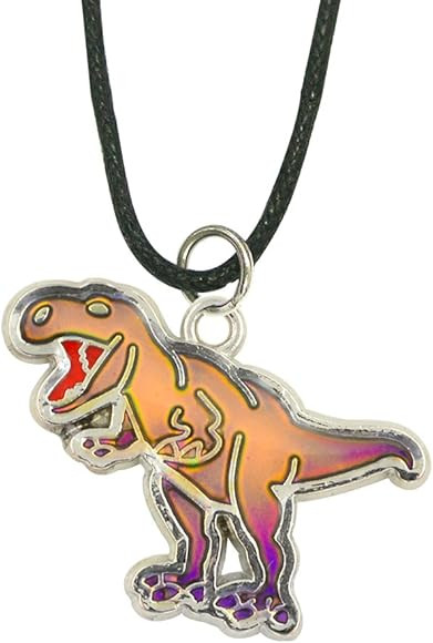 FUN JEWELS Handmade T-Rex Dinosaur Pendant Color Change Mood Necklace For Boys Girls Animal Jewel... | Amazon (US)