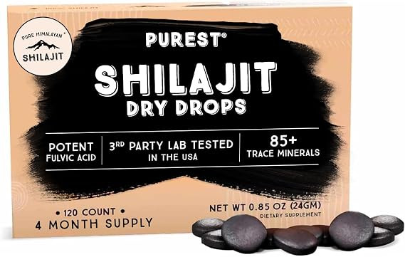 Pure Himalayan Shilajit Dry Drops, 100% Pure Natural Shilajit, Grade A, Max Potency 85+ Clean Tra... | Amazon (US)