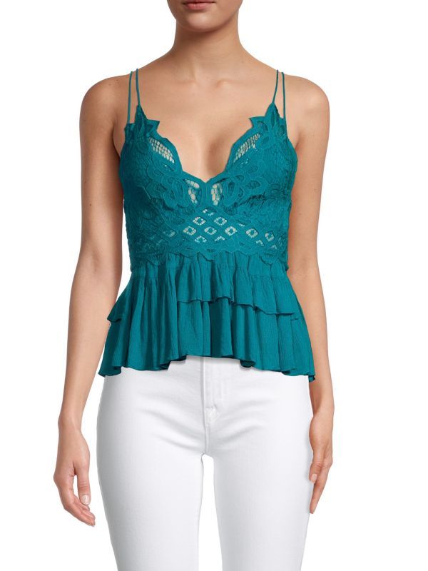 Adella Crochet Tiered Camisole | Saks Fifth Avenue OFF 5TH