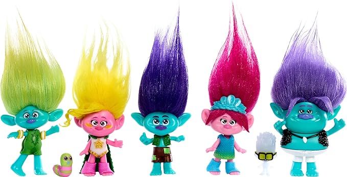 Mattel ​DreamWorks Trolls Band Together Toys, Best of Friends Pack with 5 Small Dolls & 2 Chara... | Amazon (US)